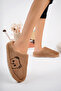 Women's House Slippers with Tan Fur and Teddy Bear Figure, Plush Slippers, Dowry and Bundle Slippers, No Sound, Thick Sole - 5