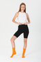 4-Pack Women's Men's Colorful Bio Natural 100% Natural Cotton Ribbed Knit Seamless Socks 3014 - 4