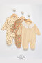100% Cotton Bib Collar 3-Piece Booties Jumpsuit (Girl - Boy - Newborn)