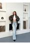 Unisex Trend Oversize Khaki Bomber Jacket - 5