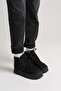 Women's Boots Black Suede – Wool Inside, Thick Sole, Lace-Up, Warm, Heribo - 4
