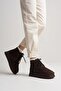 Women's Boots Brown Suede – Wool Inside, Thick Sole, Lace-Up, Warm, Heribo - 3