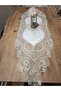 Luxury Set of 5: Living Room Set - Cream Velvet Runner - Sofor - Autocar Math - Napkin - 4