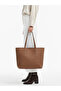 Lune Women's Nubuck Waterproof Large Size Wide Volume Hand and Shoulder Bag Brown - 3