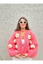 Women's Pink Floral Motif Cardigan