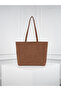 Lune Women's Nubuck Waterproof Large Size Wide Volume Hand and Shoulder Bag Brown - 7