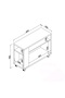 Modern Wooden Side Table with Shelves & Casters, Multifunctional End Table for Small Space, White - 4