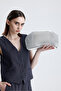 Heybes Women's White Honeycomb Patterned Transparent Clutch Handbag - 6