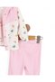 Baby Girl Corded Heart Printed Vest 3 Piece Cute 6-12 Months Baby Set - 7