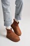Women's Boots Tan Brown Suede Stretch – Wool Inside, Thick Sole, Warm, Heribo - 7