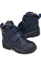 Navy Blue Color Fur Lined New Season Children's Boots Unisex Wool - 5