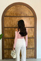 Pink – Women's One-Shoulder Detailed Long-Sleeved Blouse Bodysuit - 5
