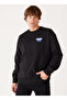 Crew Neck Black Men's Sweatshirt W232243001 Oversize Sweatshirt