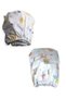 100% Cotton Children's Fitted Sheet 80X180 (2 Pieces) Yellow Crescent, Star and Roe Deer