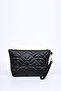 Women's Black Geometric Patterned Travel Cosmetic Beach Makeup Clutch Hand Bag Organizer Makeup Bag - 2