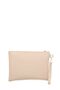 Cream Written Clutch Bag with Hand Strap - 2