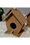 Wooden Paintable 3 Pieces Bird Nest Mdf Raw Decorative Bird House - 3