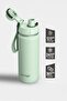 1 Hand Leak-Proof Leakproof Steel Thermos 500 ml Smoke Green St-221 - 2