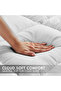 Premium Fitted-Style Mattress Topper 9cm/800GSM with deep pocket and all around elastic – White - 6