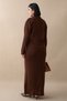 Bitter Brown Knitwear Set with Jacket and Dress - 6