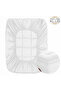 Premium Fitted-Style Mattress Topper 9cm/800GSM with deep pocket and all around elastic – White - 3