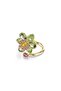 Flower Zircon Stone Idyllia Steel Ring
