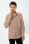 It's a New Product.Men's K Linen D Textured O Oversized Mink Men's Shirt - 3
