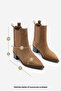 Women's Pointed Toe Back Zipper Cowboy Double Elastic Western Boots Mirona Tan Suede - 7