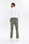 Men's Khaki Linen Look Comfortable Fit Breathable Lace-Up Trousers - 8