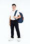 Boy's School Trousers with Camisole Navy Blue G2025