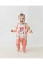 Baby Girl Seasonal 3-Piece Set – Heart Printed Jacket, Long Sleeve Badi and Bottom – 6-24 Months