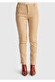 Women's Brown Elastane Basic Chino Pants