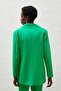 Single Button Loose Jacket - Green - 6