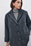 Buttoned Stamp Coat - Black - 3