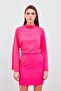 Mini Skirt with Chain Accessories - Fuchsia - 4