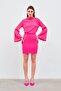 Mini Skirt with Chain Accessories - Fuchsia