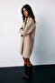 Patterned Short Coat - Camel - 3