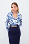 Floral Patterned Shirt - Sax Blue - 2