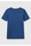 Women's Indigo Blue 100% Cotton Basic Short Sleeve Crew Neck T-Shirt - 4