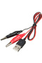 مسبار اختبار مشبك التمساح المعدني إلى محول USB لاختبار متعدد الأغراض في السيارة والمنزل - 3