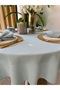 Royal Linen Textured Round Tablecloth - 5