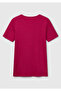 Women's Fuchsia 100% Cotton Basic Short Sleeve Crew Neck T-Shirt - 4