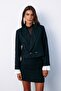 Tweed Jacket with Cuff Detail - Black - 6