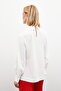 Blouse with Pearl Detail on the Sleeves - Ecru - 7