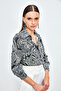 Patterned Plain Shirt - Black - 5