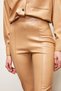 Lederhose mit hoher Taille – Beige - 4