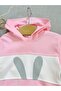 Baby Girl Rabbit Printed Sweathirt Set / Top and Bottom Set - 7