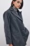Buttoned Stamp Coat - Black - 5