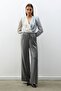 Shiny Trousers with Elastic Waist - Anthracite - 3
