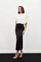 Satin Skirt with Pleated Detail - Black - 3
